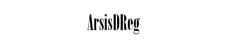 ArsisDReg font preview