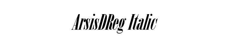 ArsisDReg Italic font preview