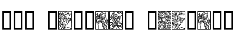 Art Nouveau Flowers font preview