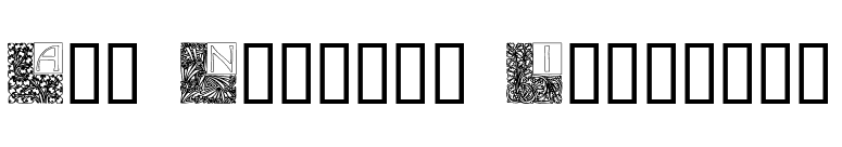 Art Nouveau Initials font preview
