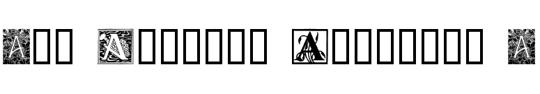 Art Nouveau Initials A font preview