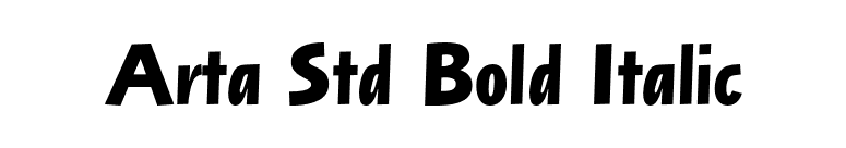 Arta Std Bold Italic font preview