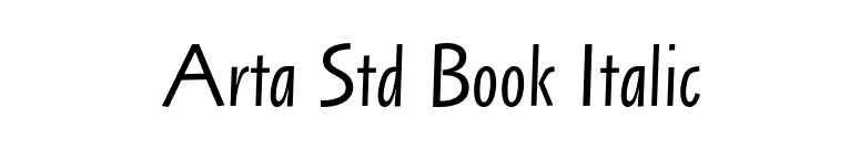 Arta Std Book Italic font preview