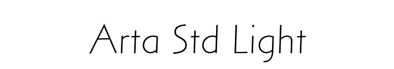 Arta Std Light font preview