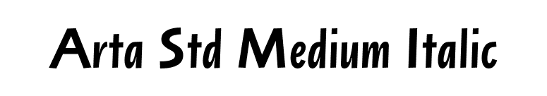 Arta Std Medium Italic font preview