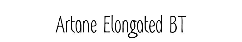 Artane Elongated BT font preview