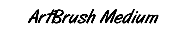 ArtBrush Medium font preview