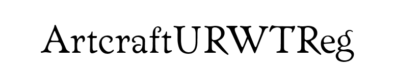 ArtcraftURWTReg font preview
