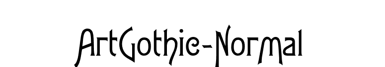 ArtGothic-Normal font preview