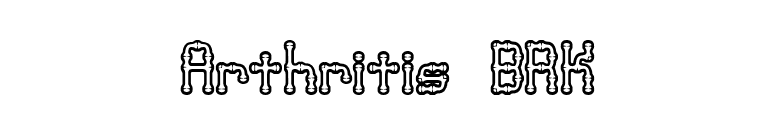 Arthritis BRK font preview