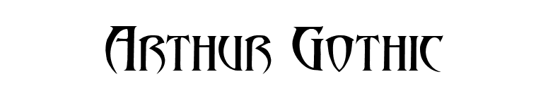 Arthur Gothic font preview