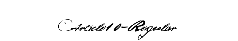 Article10-Regular font preview