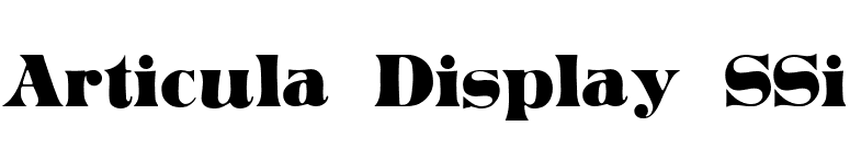 Articula Display SSi font preview