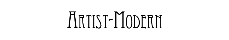 Artist-Modern font preview