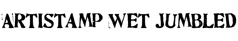Artistamp Wet Jumbled font preview