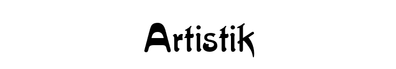 Artistik font preview