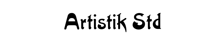 Artistik Std font preview