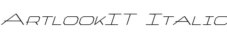 ArtlookIT Italic font preview