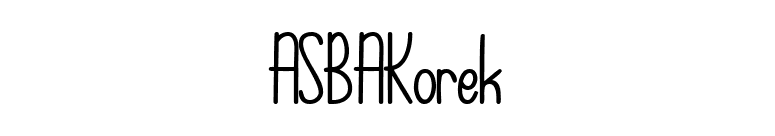 ASBAKorek font preview