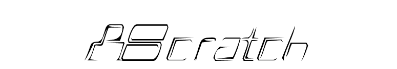 AScratch font preview