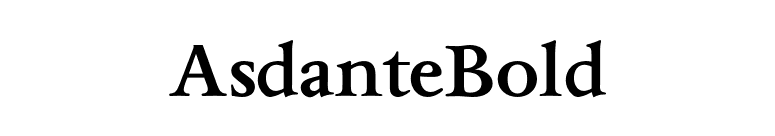 AsdanteBold font preview