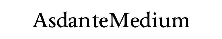 AsdanteMedium font preview