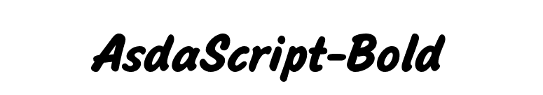 AsdaScript-Bold font preview