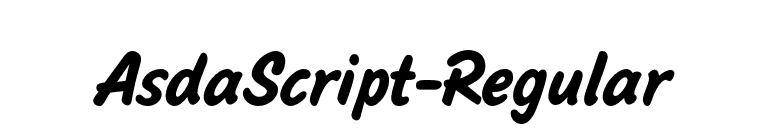AsdaScript-Regular font preview