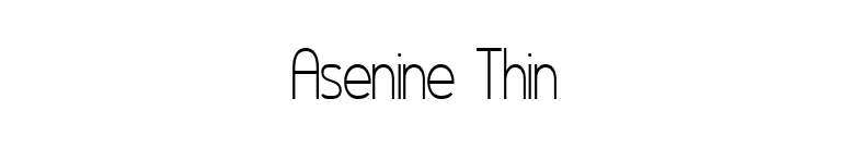 Asenine Thin font preview