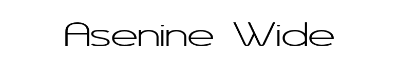 Asenine Wide font preview