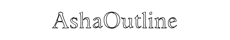 AshaOutline font preview