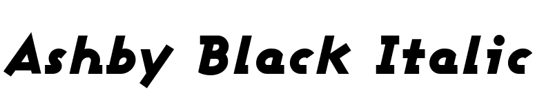 Ashby Black Italic font preview