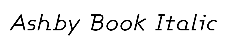 Ashby Book Italic font preview