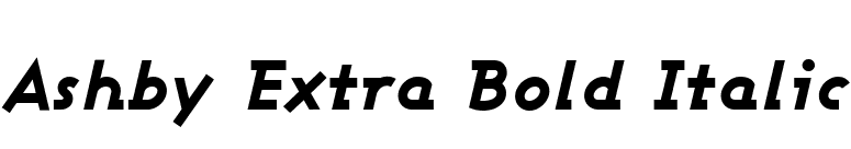 Ashby Extra Bold Italic font preview