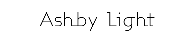 Ashby Light font preview