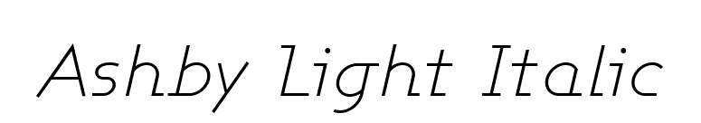 Ashby Light Italic font preview