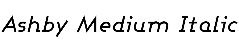 Ashby Medium Italic font preview