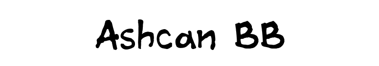 Ashcan BB font preview
