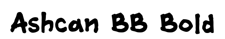 Ashcan BB Bold font preview