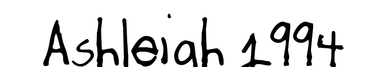 Ashleigh 1994 font preview