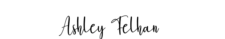 Ashley Felhan font preview