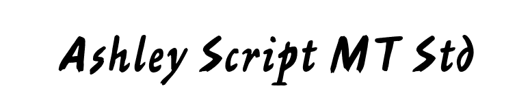 Ashley Script MT Std font preview