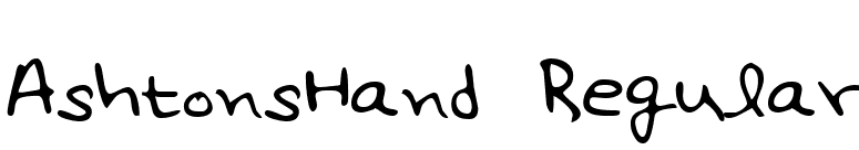 AshtonsHand Regular font preview