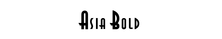 Asia Bold font preview