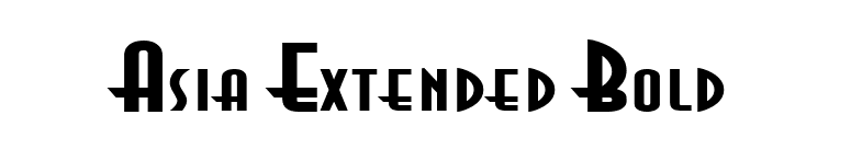 Asia Extended Bold font preview