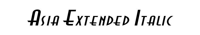 Asia Extended Italic font preview