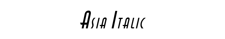Asia Italic font preview