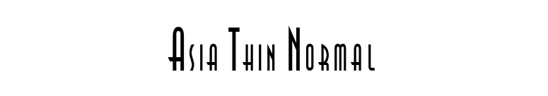 Asia Thin Normal font preview