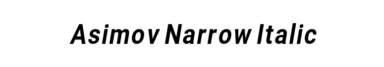 Asimov Narrow Italic font preview