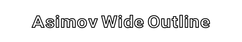 Asimov Wide Outline font preview